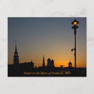 Sunset on the Spires of Frederick Maryland Briefkaart
