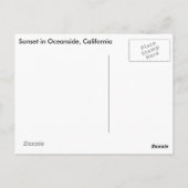 Sunset on the strand in Oceanside, Californië Briefkaart (Achterkant)