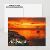 Sunset on the Water, Alabama Briefkaart (Voorkant / Achterkant)