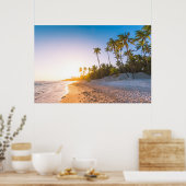Sunset on Tropical Beach | Dominicaanse Republiek Poster (Keuken)