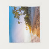 Sunset on Tropical Beach | Dominicaanse Republiek Wandkleed (Voorkant)