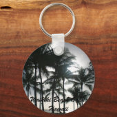 Sunset on Waikiki Beach Sleutelhanger (Voorkant)