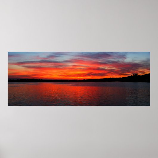 Sunset on West Lake Panorama Poster (Voorkant)