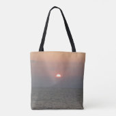 Sunset on Zee Canvas tas (Achterkant)