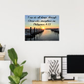 SUNSET OP DE MERK PHILIPPIANS 4:13 POSTER (Thuiskantoor)