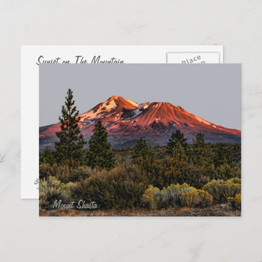 SUNSET OP HET MOUNTAJE BRIEFKAART (Voorkant / Achterkant)