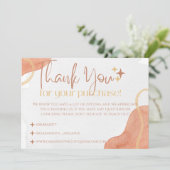 sunset orange cartes de remerciements pour les pet (Debout devant)