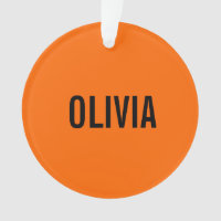 Sunset Orange Nom moderne | Minimaliste tendance