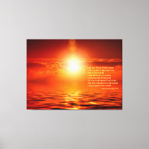 Sunset Oranje Golden Sky Zee of Gold Inspiration Canvas Afdruk