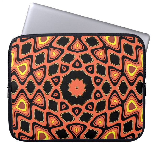 SUNSET ORANJE LAPTOP SLEEVE (Voorkant)