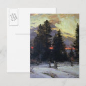 Sunset over a Winter Landscape, c.1902 Briefkaart (Voorkant / Achterkant)