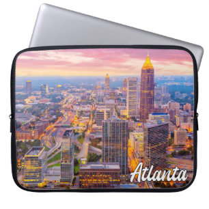 Sunset Over Atlanta, Georgia, Verenigde Staten Laptop Sleeve