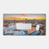 Sunset Over Baltimore, Maryland, Verenigde Staten Bureaumat (Keyboard & Muis)