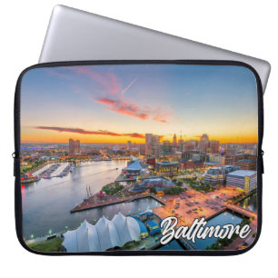 Sunset Over Baltimore, Maryland, Verenigde Staten Laptop Sleeve