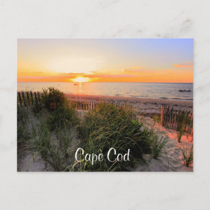 Sunset Over Beach Cape Cod MA Carte postale