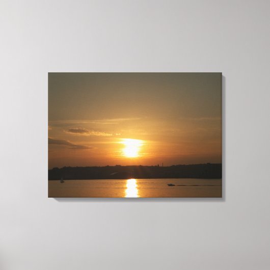 Sunset over Cardiff Bay Canvas Afdruk (Voorkant)