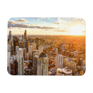 Sunset Over Chicago Magneet
