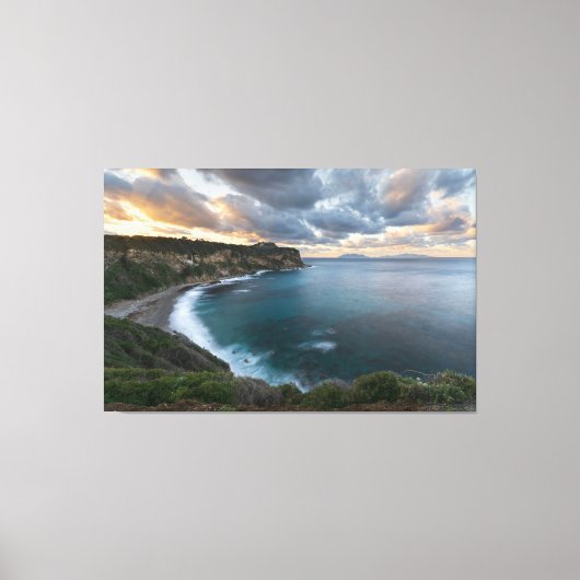 Sunset Over Cliffs, a stunning Canvas Afdruk (Voorkant)