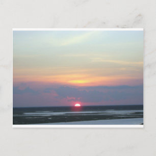 Sunset Over de baai in Margate, NJ Briefkaart