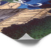 Sunset over de brug van Ryogoku Poster (Hoek)