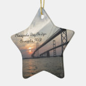 Sunset over de Chesapeake Bay Bridge Keramisch Ornament (Links)