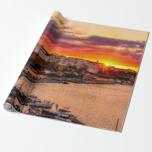 Sunset over de haven van Mahon - Menorca, Spanje Cadeaupapier