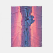 Sunset Over de Jokulsarlon Glacier Lagoon Fleece Deken (Voorkant)