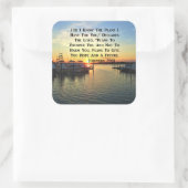 SUNSET OVER DE LAKE JEREMIAH 29:11 SCRIPTURE VIERKANTE STICKER (Tas)