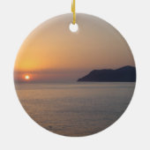 Sunset over de Middellandse Zee Keramisch Ornament (Achterkant)