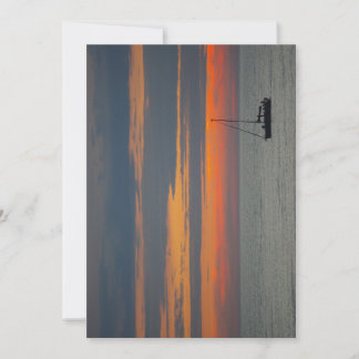 Sunset over de oceaan kaart