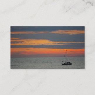Sunset over de oceaan visitekaartje