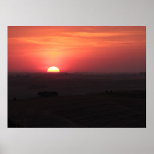Sunset over de Palouse Poster