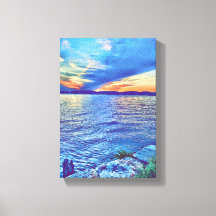 Sunset over de Tappan Zee Bridge New York