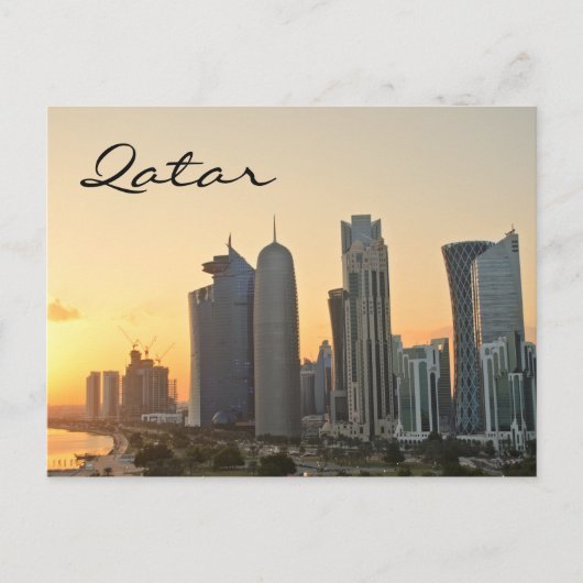 Sunset over Doha, Qatar, carte postale (Devant)