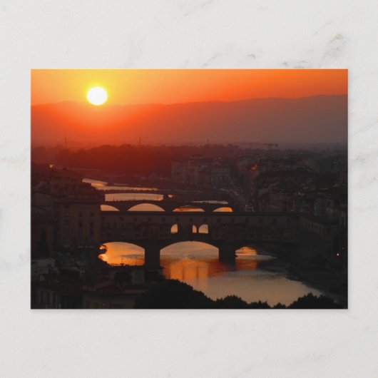 Sunset over Florence Briefkaart (Voorkant)