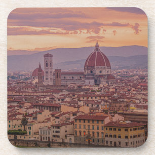Sunset over Florence, Italië Bier Onderzetter