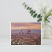 Sunset over Florence, Italië Briefkaart (Staand voorkant)