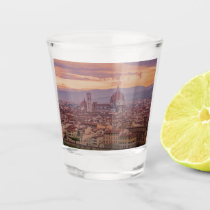Sunset over Florence, Italië Shot Glas