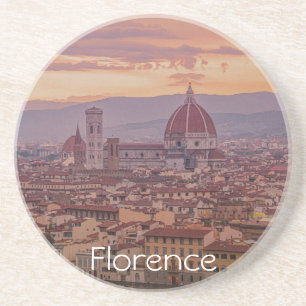 Sunset over Florence, Italië Zandsteen Onderzetter