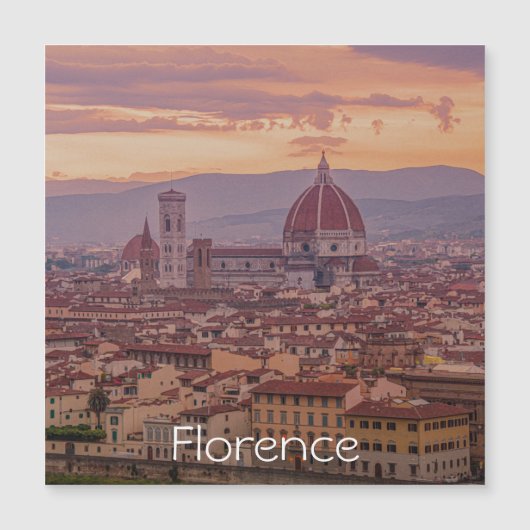 Sunset over Florence, Italy Magnet (Voorkant)