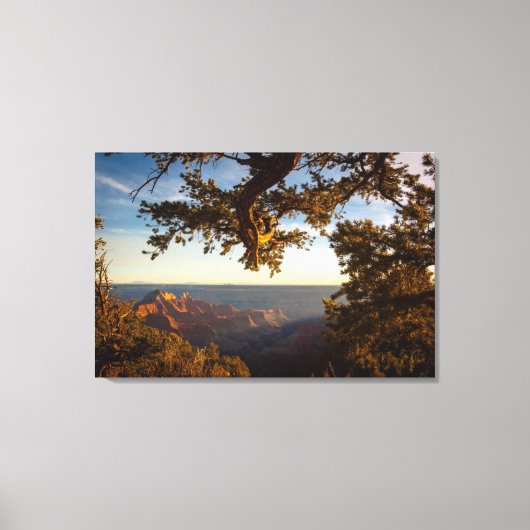 Sunset over Grand Canyon Canvas Afdruk (Voorkant)