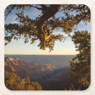 Sunset over Grand Canyon Vierkante Kartonnen Onderzetter