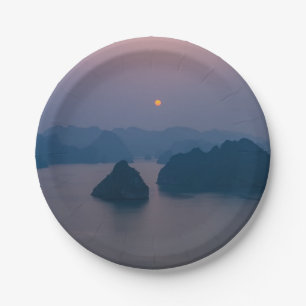 Sunset over Halong Bay - Vietnam, Azië Papieren Bordje