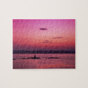 Sunset over het eiland Skye, uit Mallaig, Legpuzzel