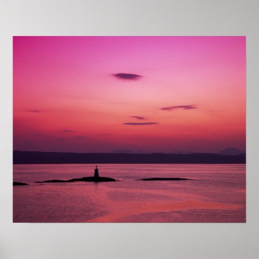 Sunset over het eiland Skye, uit Mallaig, Poster (Voorkant)