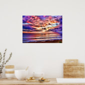 Sunset Over Jaco Beach Costa Rica Poster (Keuken)