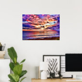 Sunset Over Jaco Beach Costa Rica Poster (Thuiskantoor)