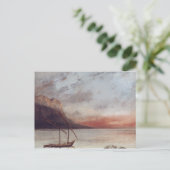 Sunset over Lake Leman, 1874 Briefkaart (Staand voorkant)