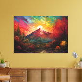 Sunset over Landscape Canvas Afdruk (Insitu (Woonkamer))
