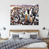 Sunset over Manhattan Canvas Afdruk (Insitu (Slaapkamer))